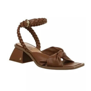 SAM & LIBBY Sz 10 Women's “Sutton” Brown Ankle Strap Block Heel Sandals NWT